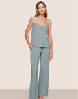 Model is wearing Gisele TENCEL™ Modal Cami & Pant PJ Set in Lead