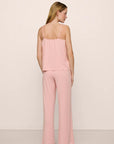 Model is wearing Gisele TENCEL™ Modal Cami & Pant PJ Set in Silver Pink