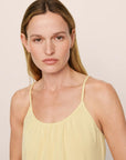 Model is wearing Gisele TENCEL™ Modal Ruffle Cami & Shortie Short Set in Sunrise