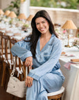 Inez Washable Silk Printed Long PJ Set
