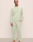 Model is wearing Mens French Terry Jogger in Matcha