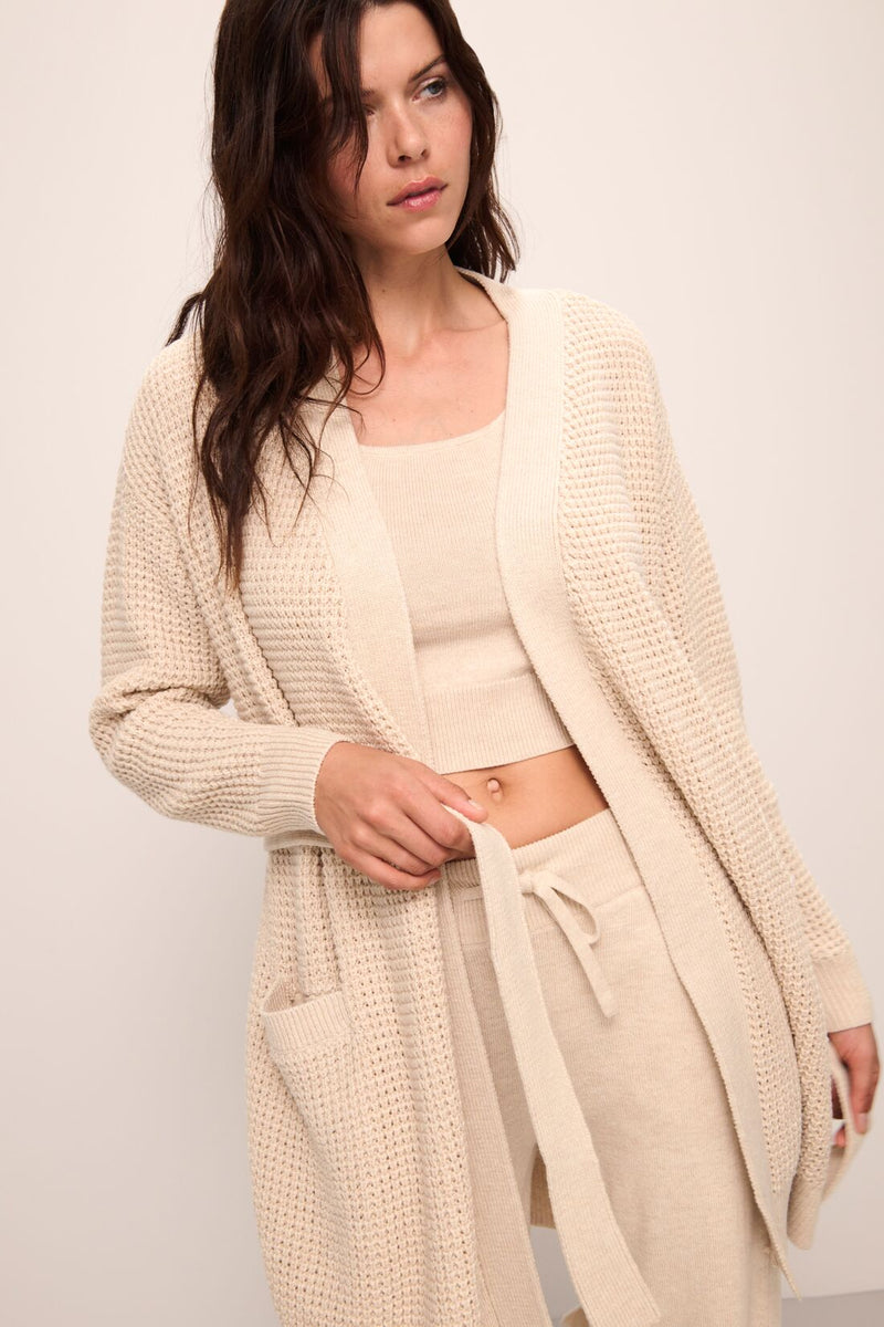 (取寄) エバージェイ レディース リサイクル セーター ショート ラップ Eberjey women Recycled Sweater Short Wrap Oat Low_Res-95_R2033CL-