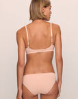 Model is wearing Pima Stretch Cotton Bikini in Buff