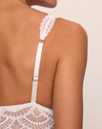 Model wears Mariana Bralette in White