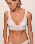 Model wears Mariana Bralette in White