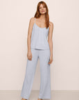 Model Is Wearing Gisele Cami/Pant Pj Set In Ice Blue