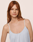 Model Is Wearing Gisele Cami/Pant Pj Set In Ice Blue