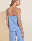 Model wears Gisele Printed TENCEL™ Modal Cami & Pant PJ Set in nordic stripe print
