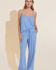 Model wears Gisele Printed TENCEL™ Modal Cami & Pant PJ Set in nordic stripe print