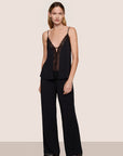 image of Lara TENCEL™ Modal Cami & Pant PJ Set in Black