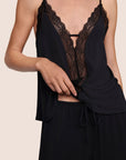 image of Lara TENCEL™ Modal Cami & Pant PJ Set in Black