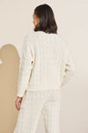 Cable Knit Recycled Sweater Crewneck - Ivory