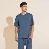 Eberjey Henry TENCEL™ Modal Short Sleeve & Pant PJ Set - Coastal Blue