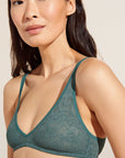 Soft Stretch Recycled Lace Plunge Bralette