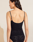 Model wears Soft Stretch Recycled Lace Cami in Black.