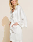 Inez Textured Washable Silk Short Robe