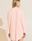 Model wears Gisele TENCEL™ Modal Sleepshirt in petal pink/ivory.