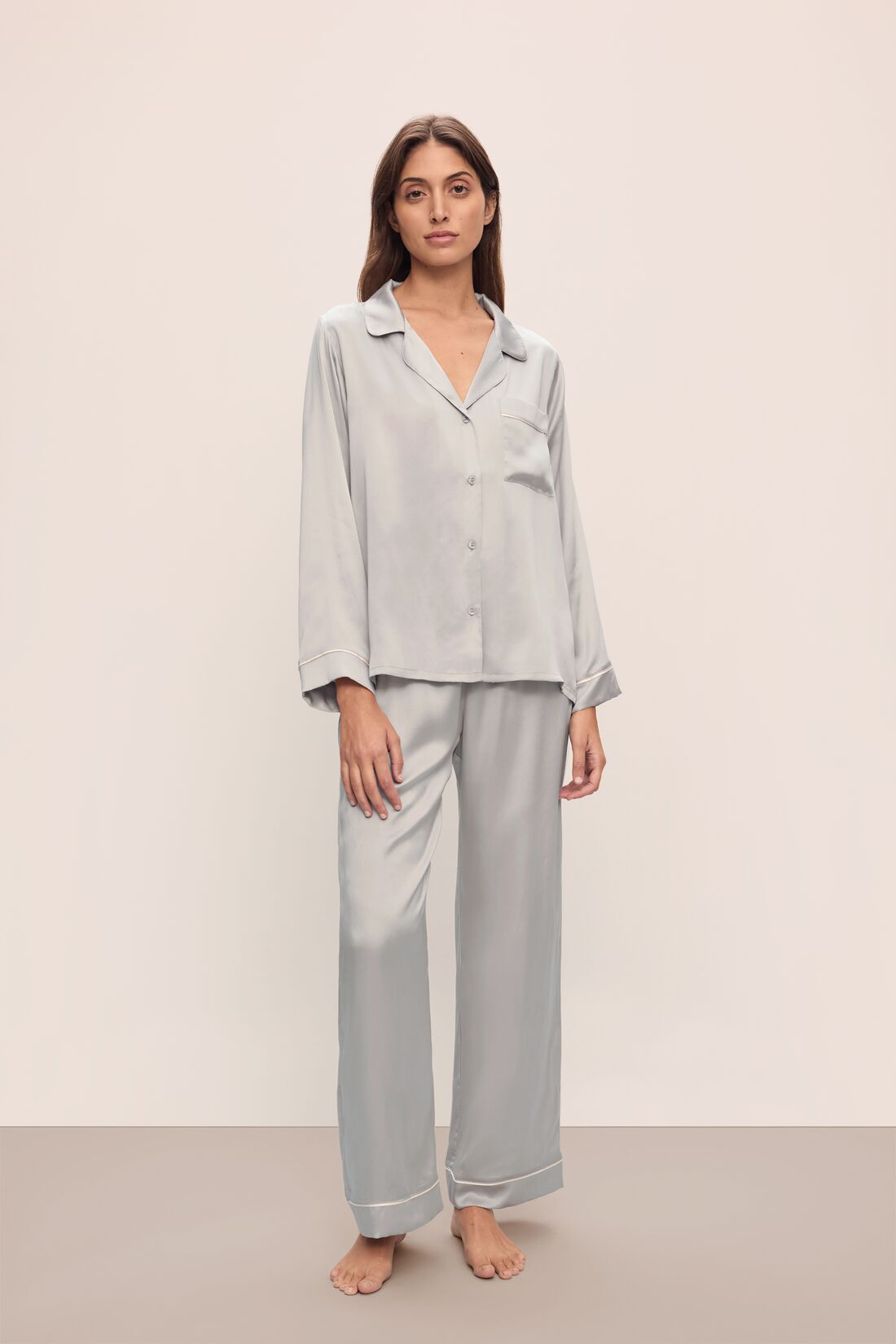 Inez Washable Silk Long PJ Set – Eberjey
