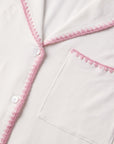 Detail fabric image of Frida TENCEL™ Modal in Ivory/Pink nectar