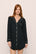 Model Is Wearing Gisele Sleepshirt In Black/Sorbet Pink