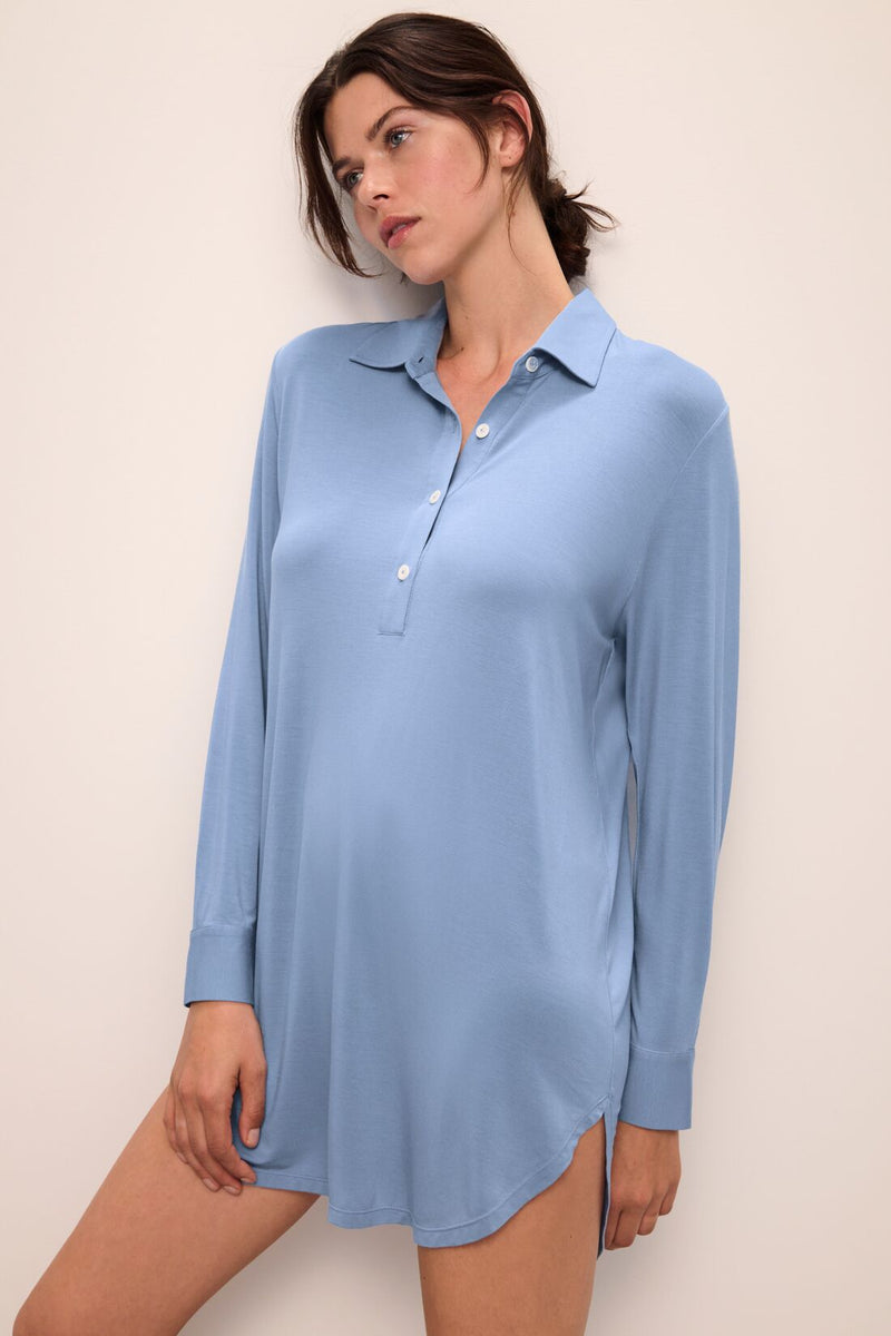 売れ筋商品|||フェリナ シャツ トップス レディース Women's Mirielle Sleep Shirt Place Blue Stripe Felina Women's Mirielle Sleep Shirt In Place Blue Stripe