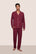 Model is wearing William TENCEL™ Modal Long PJ Set  in Bordeaux/Ivory