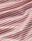 Fabric detail shot of Duo Stripe Holly Red/Holly Red