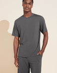 Model is wearing Henry TENCEL™ Modal Short PJ Set in Storm Gray.
