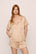 Model Is Wearing Inez Short Pj Set In Rose Cloud/Champagne