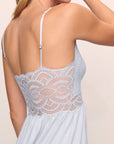 Model is wearing Mariana TENCEL™ Modal Chemise in Ice Blue