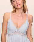 Model is wearing Mariana TENCEL™ Modal Chemise in Ice Blue