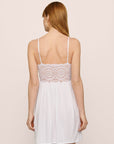 Model Is Wearing Mariana Chemise In White