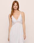 Model Is Wearing Mariana Chemise In White