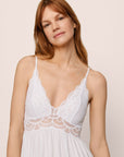 Model Is Wearing Mariana Chemise In White