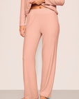 Model wearing softest sweats Straight leg Pant in Velvet Pink