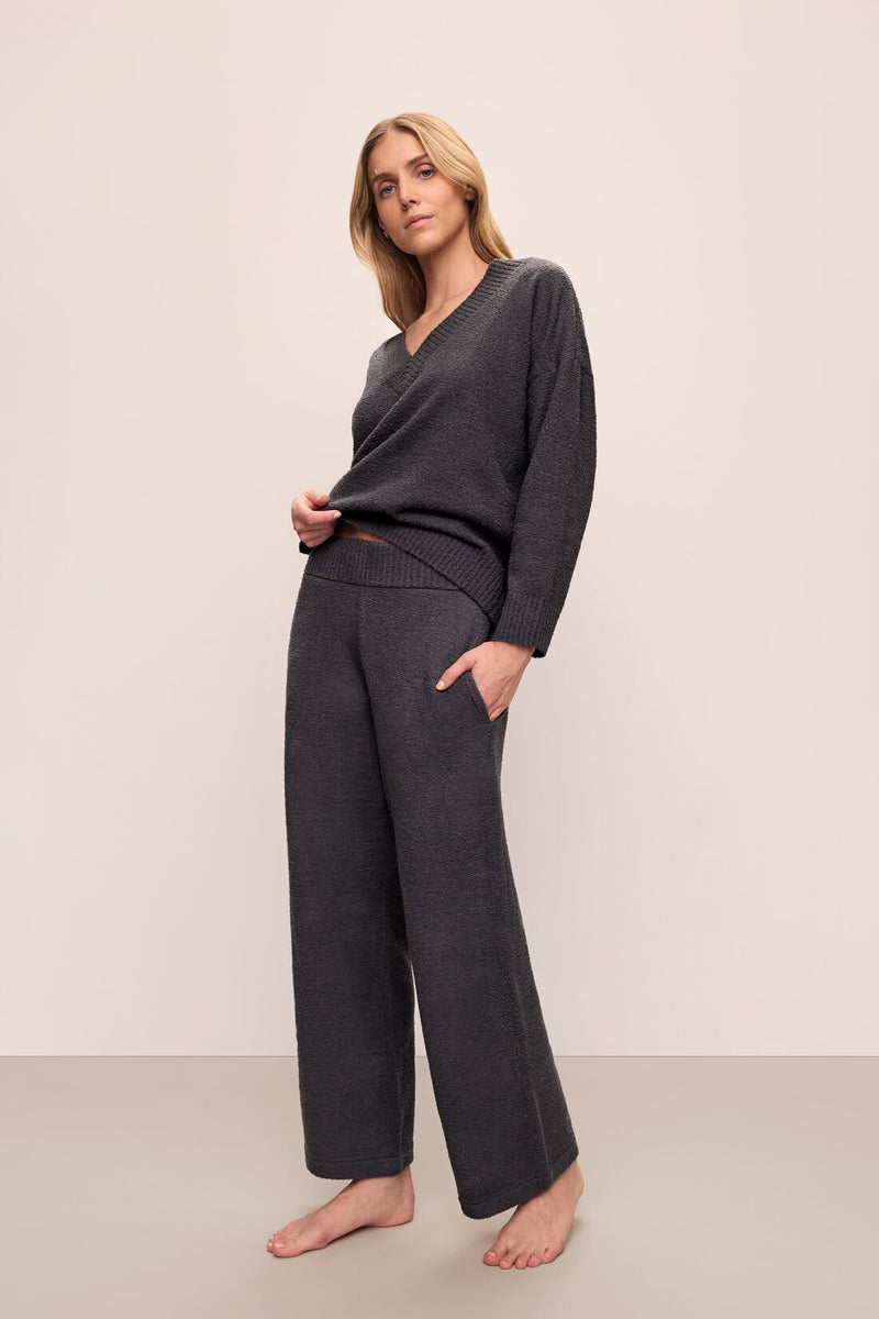 amyrowleyy styles the Eden Boucle Crop Jacket with black wide leg pants for  the perfect workwear chic