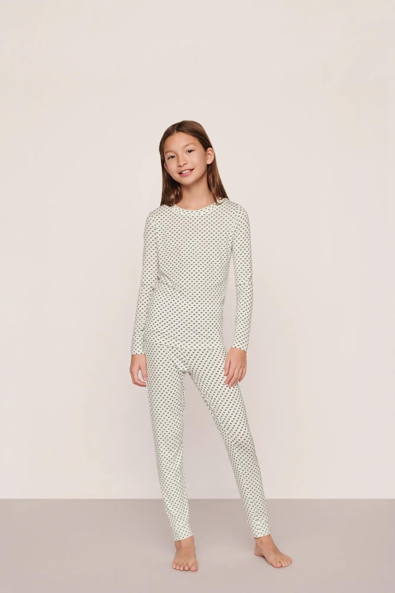 Kids Printed TENCEL™ Modal Unisex Long PJ Set – Eberjey
