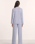Model is wearing Gisele TENCEL™ Modal Long PJ Set in Lavender Dusk/Ivory