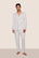 Model is wearing William Printed TENCEL™ Modal Long PJ Set  in Hannukah Glow Nouvean Navy/Ny