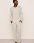 Model is wearing Henry TENCEL™ Modal Long PJ Set in Moonstruck