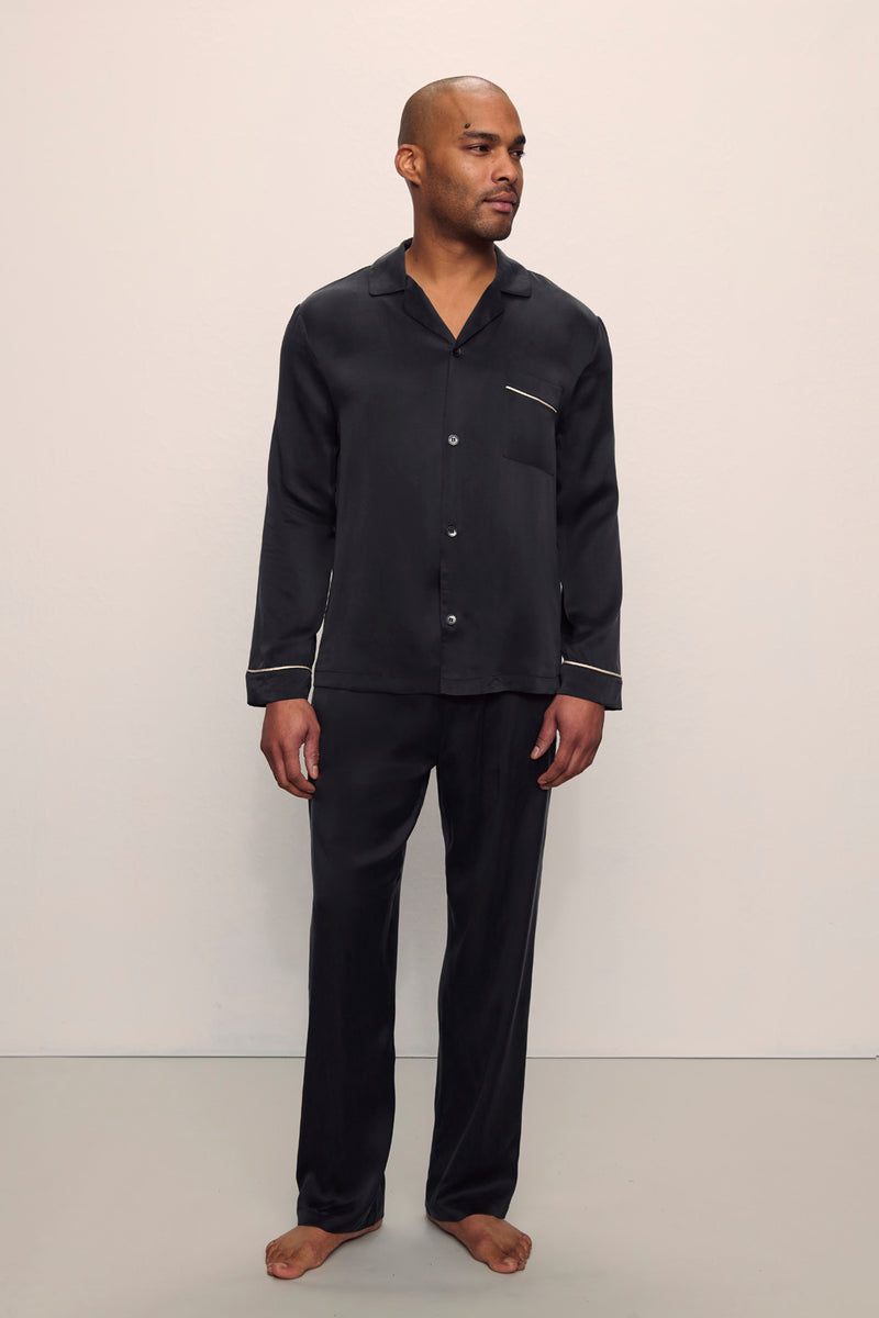 THEBOYZ  Pajama Party エリック Charles Washable Silk Printed Long PJ Set – Eberjey