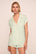 Model is wearing Frida TENCEL™ Modal Shortie Short PJ Set in Mint Cream/Ivory