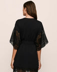 Model is wearing Beatrix TENCEL™ Modal Robe in Black