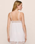 Model is wearing Beatrix TENCEL™ Modal Slip in White