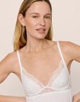 Model is wearing Beatrix TENCEL™ Modal Slip in White