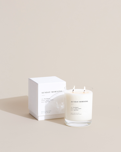 Image of two-wick Brooklyn Candle in Sunday Morning