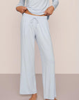 Model is wearing Gisele TENCEL™ Modal Everyday Straight Leg Pant in Ice Blue