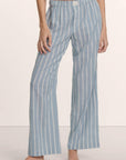 Model is wearing Nautico Boxer Pant in Classic Stripe Slate Blue/Ivor