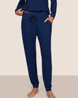 Model is wearing Cozy Time Jogger in Navy