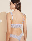 Model wears Mariana Bralette in Ice Blue.